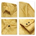 thumbnail image 4 of Cloudstyle Men's Fashion Printed Brocade Cotton Casual Long Sleeve Slim Fit Lapel Dress Shirt, 4 of 4