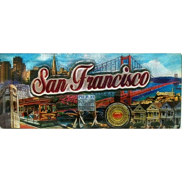 San Francisco California Foil Panoramic Fridge