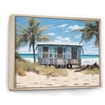 thumbnail image 2 of Designart "Charm of Beachside Cottage II" Coastal Framed Wall Art - Coastal Green Coastal Windows Hallway Framed Wall Art Decor, 2 of 6