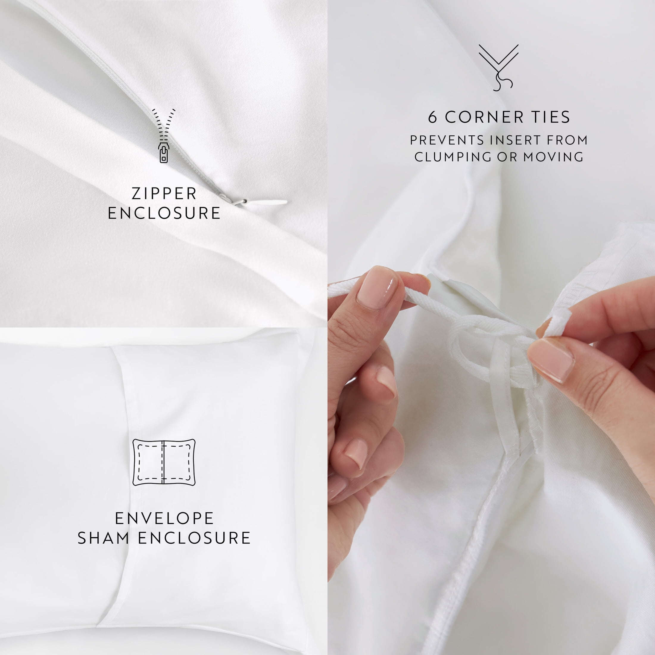 White Vintage Washed 3 Piece Cotton Duvet Cover Set, Twin/TwinXL, by Noble Linens