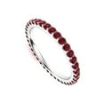 thumbnail image 2 of Ruby Brilliant-Cut Round 2 mm Minimilist Full Eternity Band Ring 925 Sterling Silver Gemstone Jewelry For Women Gift By KIRAN FINE JEWELS, 2 of 5
