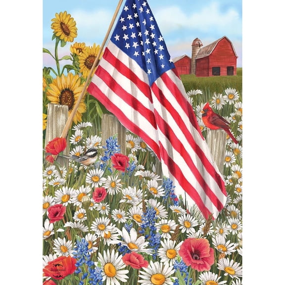 Briarwood Lane Garden Flag 12x18 For Outdoor America the Beautiful Summer For Summer Garden Flag Flags For Outside