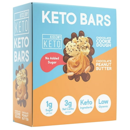 Kiss My Keto Bars, Low Carb and Sugar Keto Snack Bars, Variety Pack (12 ct.)