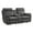 Gray, variant on Pemberly Row 20" Modern Microfiber Double Glider Reclining Love Seat in Blue