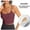 Wine, variant on ZUBKTE Top for Women Round Neck Solid Cami Tank Top with Removable Padded Bra Casual Basic Layering Top