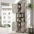 thumbnail image 5 of Vabches 69" Tall Corner Cabinet with Adjustable Shelves, Farmhouse Storage Cabinet with 4 Barn Doors, Corner Storage Cabinet for Bathroom, Living Room, Kitchen, 5 of 8