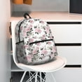 thumbnail image 6 of Daiia Rose Flowers School Backpack for Men Women, Unisex Large Waterproof Bookbag Schoolbag Casual Daypack for High School/College/Teens/Travel/Work Black, 6 of 8