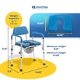 thumbnail image 4 of Journey 3-in-1 Commode, Bathroom Bedside Elevated Toilet Seat & Shower Chair, 4 of 5