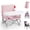 Pink, variant on Tiny Marvels Portable Booster Seat, Foldable Baby High Chair with Removable Tray, Safety Harness & Carry Bag – for Toddlers Ages 6M-3Y