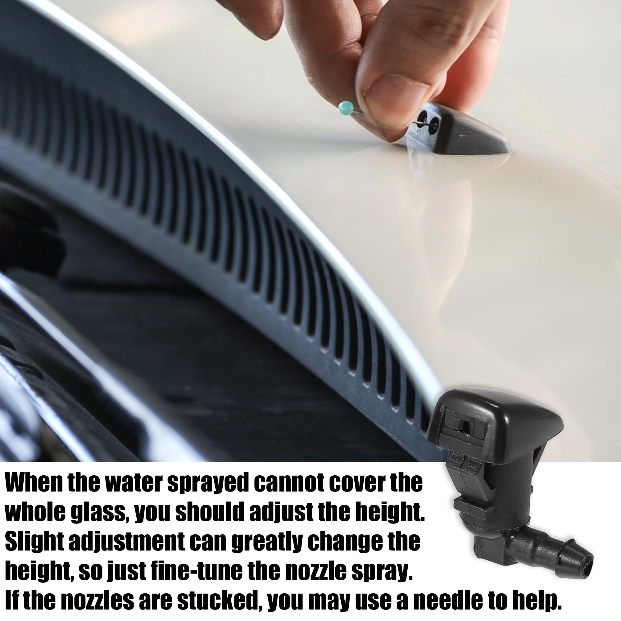 Unique Bargains Windshield Wiper Washer Nozzle Kit for Cadillac CTS 2009-2015