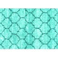 thumbnail image 1 of Ahgly Company Machine Washable Indoor Rectangle Trellis Turquoise Blue Modern Area Rugs, 6' x 9', 1 of 4