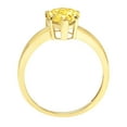 thumbnail image 3 of 1.5 ct Pear Cut Simulated Yellow Diamond Solitaire 18K Yellow Gold Womens Engagement Ring, 3 of 4