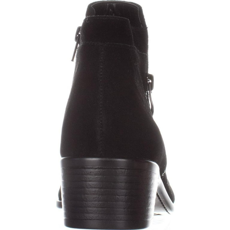 Womens Aerosoles Mythology Double Zipper Ankle Boots Black Suede Walmart