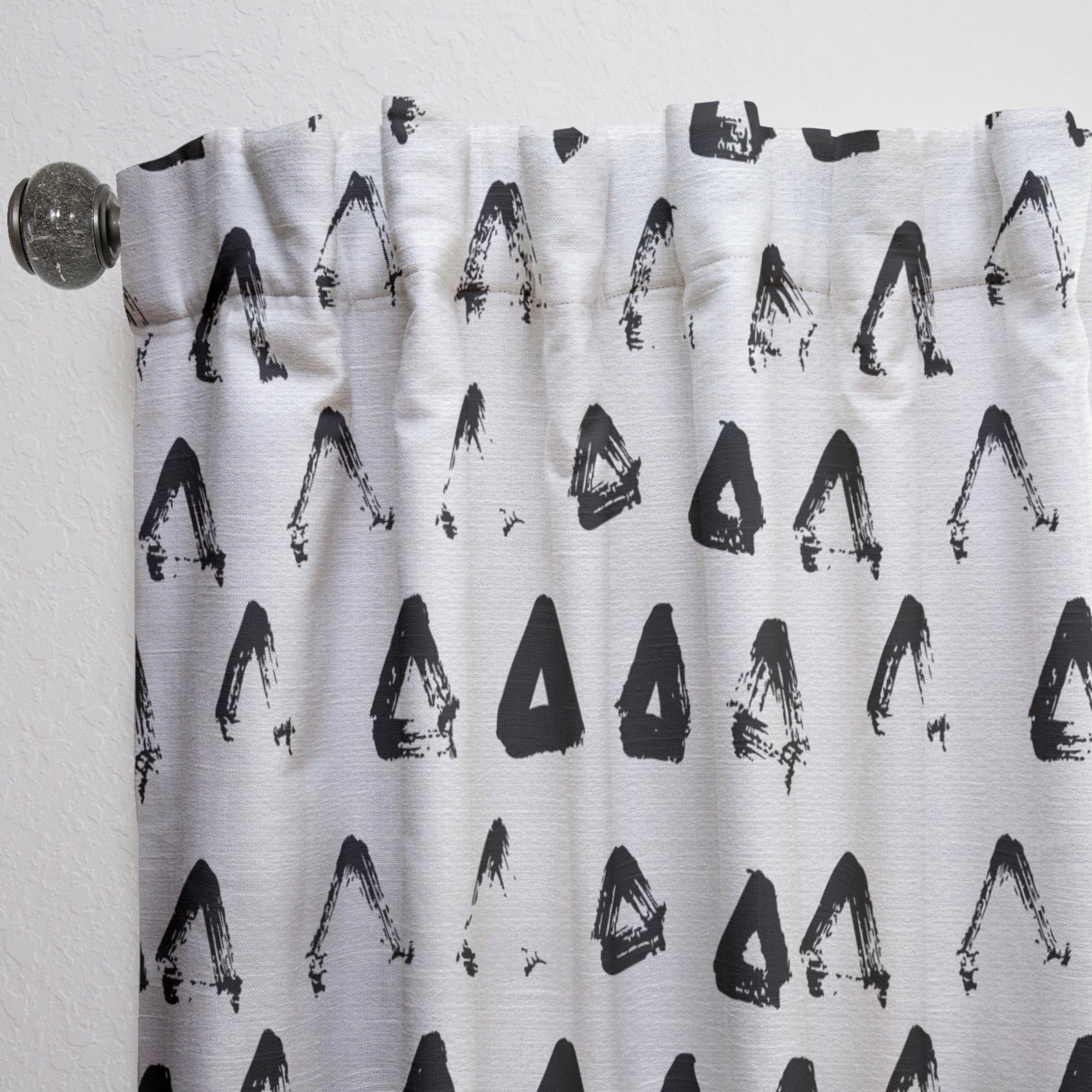 Designart 'Abstract Monochrome VIII' Modern & Contemporary Curtain Panel