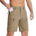 thumbnail image 5 of TACVASEN Men's Cargo Work Shorts Lightweight Quick Dry Waterproof 5 Zipper Pockets for Hiking Fishing Khaki Size 32, 5 of 7