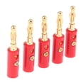 thumbnail image 4 of Adaptador sin soldadura de tornillo amplificador de de audio chapado en oro de 5 piezas rojo Sunnimix  Conector Banana, 4 of 7