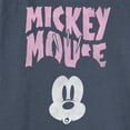 thumbnail image 2 of Junior's Mickey & Friends Surprised Pink Logo Sweatshirt Blue Heather X Large, 2 of 4