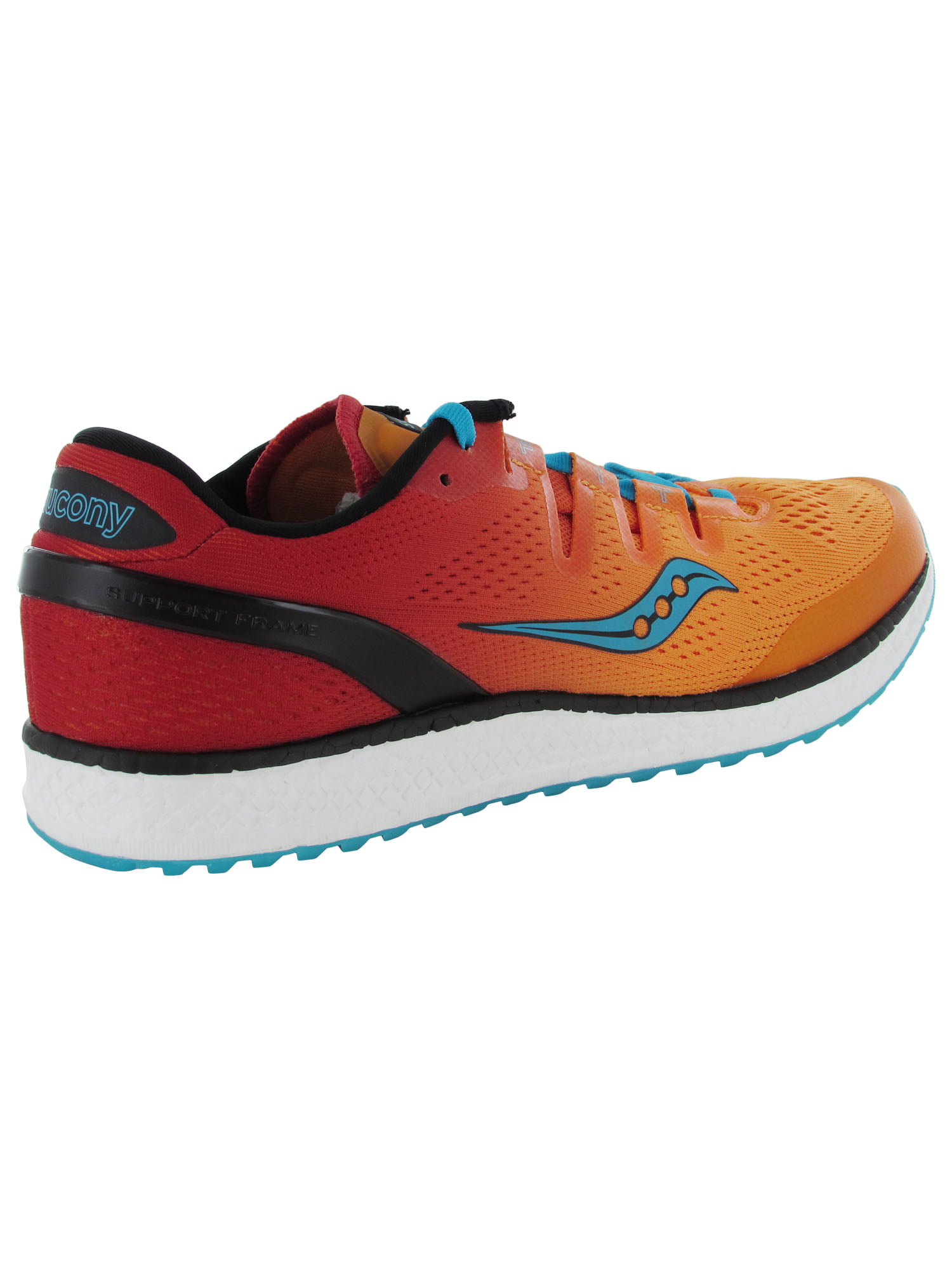 saucony freedom iso orange red teal