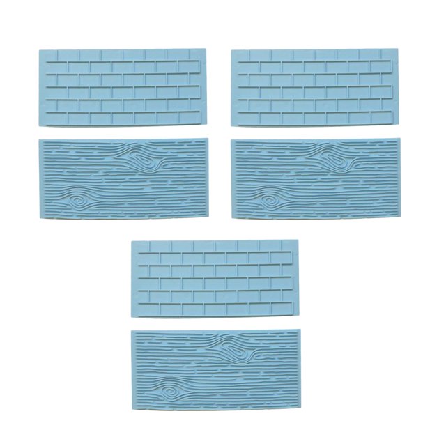 Bearachild Utensilios para hornear de corteza de árbol, 6 uds., pared de ladrillo, silicona, buena textura, herramienta para hornear, molde para Herramientas y accesorios para hornear