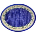 thumbnail image 2 of Polish Pottery 11½-inch Oval Bowl (Spring Flowers Theme) Hand Painted in Boleslawiec, Poland + Certificate of Authenticity, 2 of 6