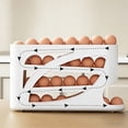 thumbnail image 6 of 2026 Automatic Rolling Egg Dispenser Space-Saving Tiered Egg Organizer For Refrigerator Kitchen Use(White-12.6X7In), 6 of 8