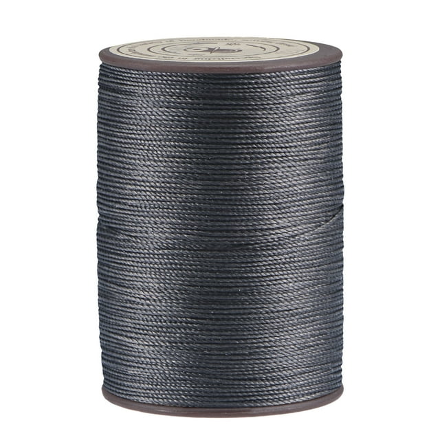 Unique Bargains Fil Ciré en Polyester Gris Foncé, 137 Verges