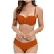 thumbnail image 2 of Traje de baño para mujer, bikini de tirantes sin espalda de color liso para mujer, trajes de baño para mujer, conjuntos de bikini para mujer, trajes de baño de bikini para mujer, 2 of 3