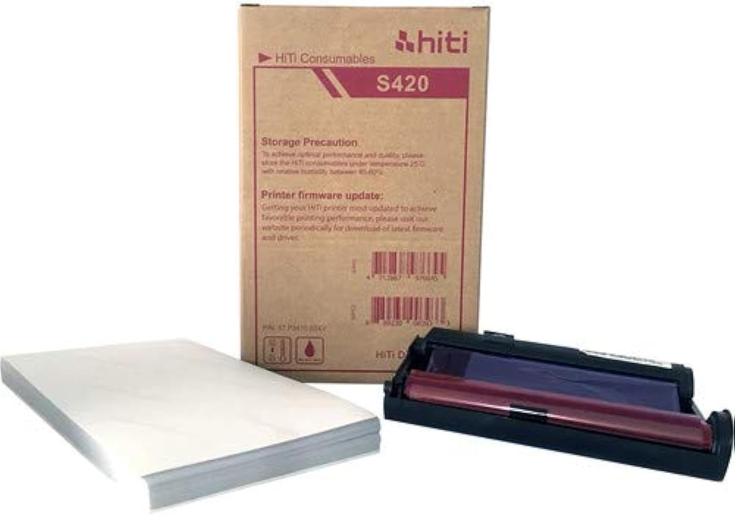 HiTi Digital Inc. 4x6 50 Prints Photo Paper & Ribbon Pack for S400/420  Printer - Carton (12 Packs)