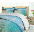 thumbnail image 5 of Ambesonne Island Duvet Cover Sets, Seven Mile Beach Image Art, 2-King, Sky Blue and Multicolor, 5 of 7