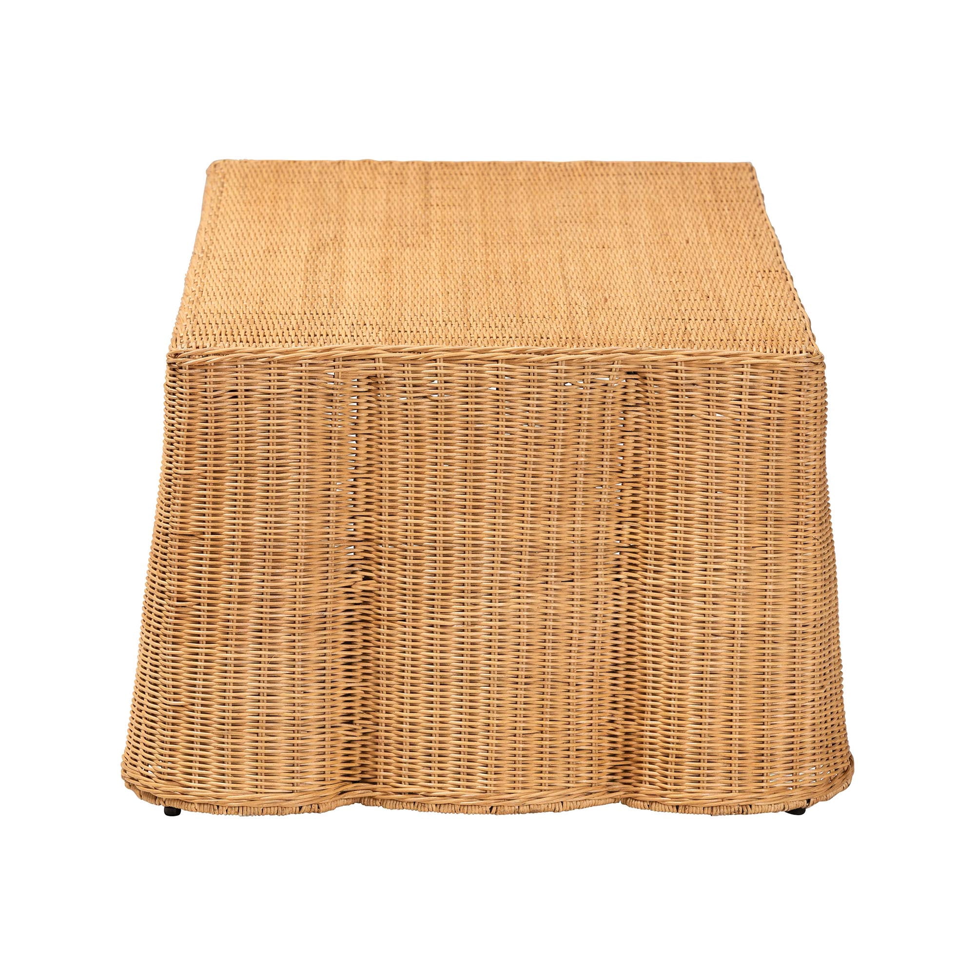 bali & pari Palm Boho Coffee Table, Light Honey