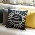 thumbnail image 3 of SHANXI Throw Pillow Covers Home Decor Navy Blue Boho Summer White Pillow Cases Decorative 22x22in, 3 of 5