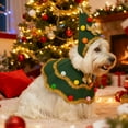thumbnail image 4 of Dog Christmas Outfit Pets Xmas Tree Costume Pointed Hat with Neck Collar Festive Pet Attire for Parties Dress-up Photography, 4 of 7