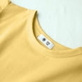thumbnail image 4 of NIEWTR Girls Basic Ruffle Sleeve T-Shirts Crewneck Slim Fit Tank Tops Soft Fashion Tees(Yellow,2-3 Years), 4 of 6
