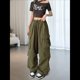 thumbnail image 4 of Pantalones Cargo para Mujer, Pantalones Casuales de Senderismo, Pantalones Holgados Y2K de Cintura Alta con Múltiples Bolsillos Verde XXL, 4 of 9