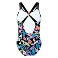 thumbnail image 2 of YiZYiF Big Little Girls One Piece Swimwear Sleeveless Wide Shoulder Straps Jumpsuit Bathing Suit Leaves 10, 2 of 5