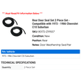 thumbnail image 2 of Rear Door Seal Set 2 Piece Set - Compatible with 1973 - 1986 Chevy C10 Suburban 1974 1975 1976 1977 1978 1979 1980 1981 1982 1983 1984 1985, 2 of 2