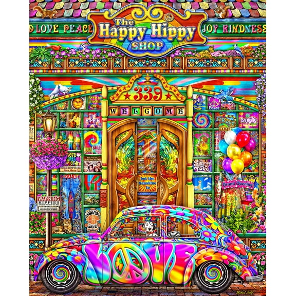 Springbok 1000 Piece The Happy Hippy Shop Jigsaw Puzzle for Adults  - Made in USA