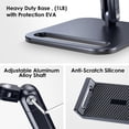 thumbnail image 5 of CreaDream Tablet Stand, Heavy Aluminum Tablet Holder for Desk with Adjustable 360° Swivel Bracket, Compatible with iPad Pro/Air/Mini, Galaxy Tab, Surface Pro, Ipad Holder Stand for 4.7''-13", Black, 5 of 7