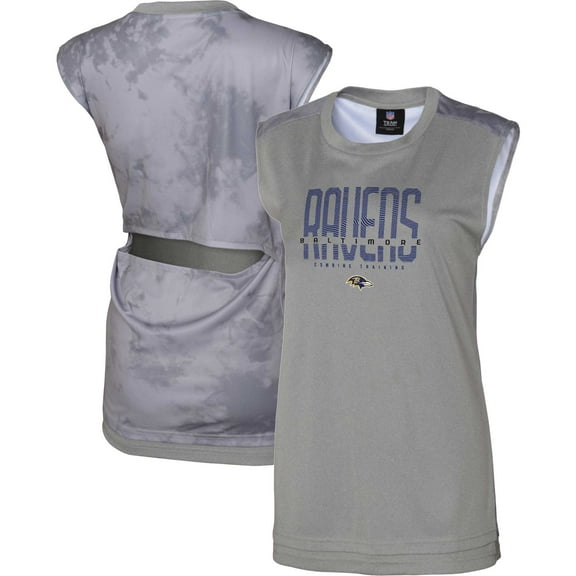 Women's Outerstuff Gray Baltimore Ravens No Sweat Tank Top