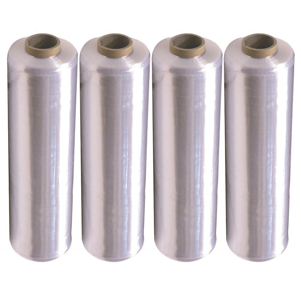 18" x 1500' 100 Gauge 4 Rolls Pallet Wrap Stretch Film Hand Shrink Wrap