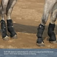 thumbnail image 7 of Harrison Howard Horse Fly Boots Perfect Contoured Fit Leg Guards Dense Mesh Boots with Ventilated Comfort Reliable Protection from Summer Elements Set of 4 Classic Black Extre Large, 7 of 7