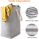 thumbnail image 2 of Cesto para Ropa Lab.G Grande Plegable 75 L Gris de Rallas, 2 of 3