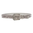 thumbnail image 2 of Kids 1 1/16" (27 mm) Western Cowgirl Rhinestone Studded Skinny Belt, 2 of 2