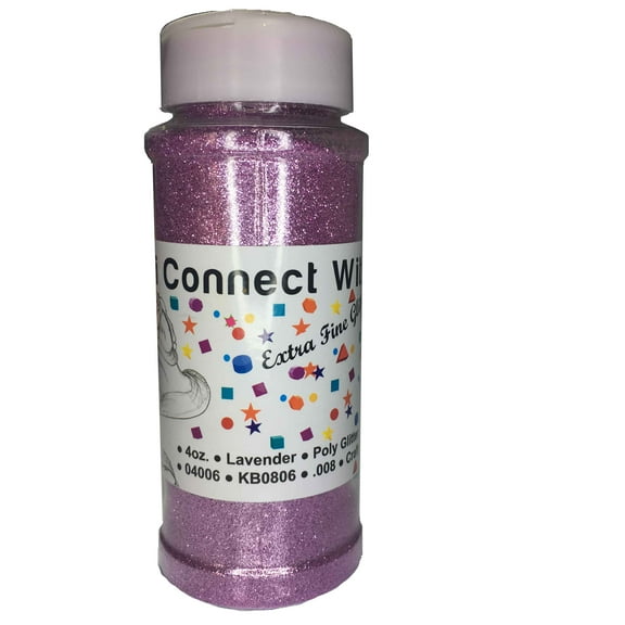 iConnectWith Glitter - Lavender Light Purple, Extra Fine Poly Glitter