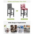 thumbnail image 3 of Pink Mountain Bar Stool Covers Set of 2, Misty Forest Nature Woodland Pine Tree Landscape Stretch Bar Chair Covers with Backs, Removable Pub Counter Height Chair Cover for Kitchen Dining Room Cafe, 3 of 7
