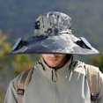 thumbnail image 2 of FUZHIQ Super Wide Brim Solar Fan Hat for Men Women, Two Fans Rechargeable UV Protection Cooling Sun Hat for Hiking Camping Backpacking Outdoor,One Size, 2 of 6