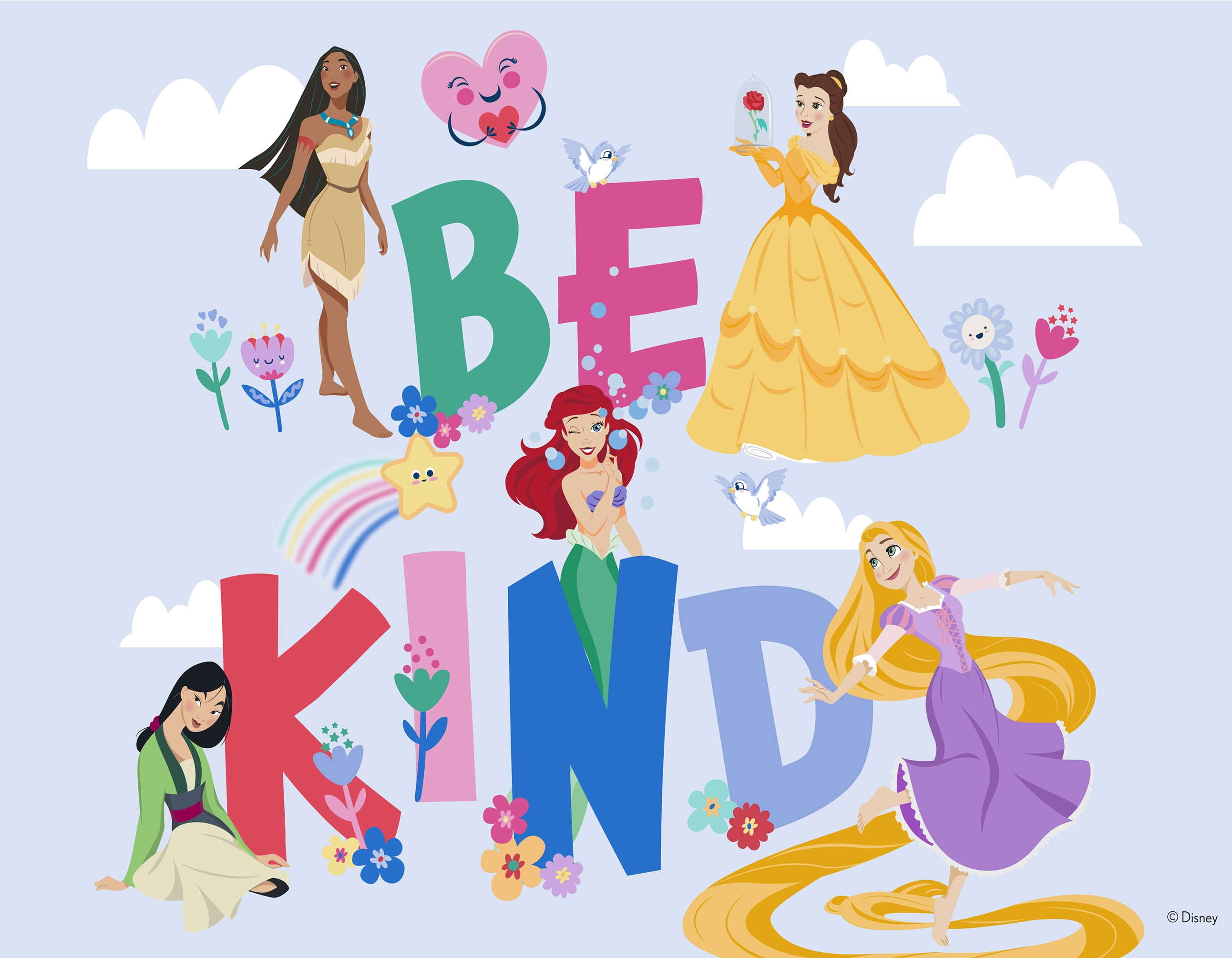Ceaco Disney Princess Kids 4-in-1 Multipack Interlocking Jigsaw Puzzles for Children Ages 6+