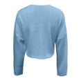 thumbnail image 5 of Likimi Womens Cropped Cardigan Long Sleeve Solid Color Sweater For Women Everyday Wear Casual Soft Knit Tops Size L, 5 of 5