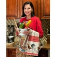 thumbnail image 6 of Enameled Aluminum Soup Pot 5.05-qt. (4.8 L) Golden Rooster Enamel Deep Stock Pot with Glass Lid and Colander Set Deep Casserole Cooking Pot Enamel Colander, 6 of 12