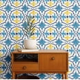 thumbnail image 2 of S4sassy Self Adhesive Wallpaper, Classic Block Tile Wallpaper, Blue Removable DIY Vinyl Tile Pattern Wall Covering, Textured Peel & Stick Contact Paper for Entryway wall, Kitchen Backsplash-25"x120", 2 of 9
